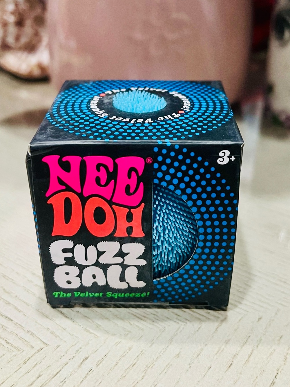 NEEDOH Fuzz Ball Velvet Squeeze - Blue AUTHENTIC